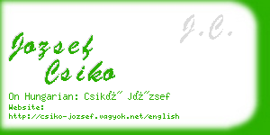 jozsef csiko business card